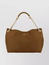 Prada Re-nylon Mariner Bucket Bag With Braided Handles In Brown