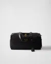 Prada Large Re-nylon Top-handle Bag With Padlock In Black