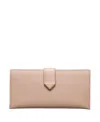 Prada Large Saffiano And Leather Wallet In Pink