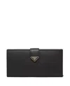 Prada Large Saffiano And Smooth Leather Wallet