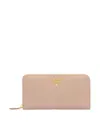 Prada Large Saffiano Leather Wallet In Pink