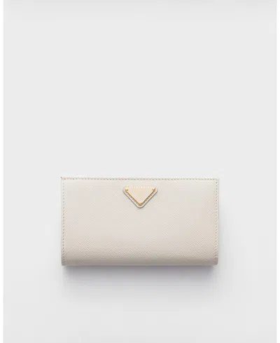 Prada Large Saffiano Leather Wallet In Blue