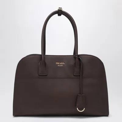Prada Large Shopping Bag In Radica Colour Leather Women In Black