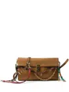 Prada Soft Sound Large Caramel Bag With Charms In Brown