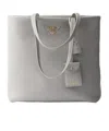 Prada Large Leather Tote Bag In Granite Ash