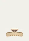 Prada Triangular Claw Clip Hair Accessory In F0056 Oro