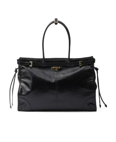 PRADA PRADA BONNIE EXTRA-LARGE LEATHER HANDBAG