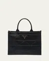 Prada Large Triangle Quilted Leather Tote Bag