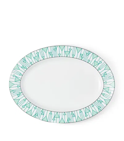 Prada Large Vienna Serving Plate In Green