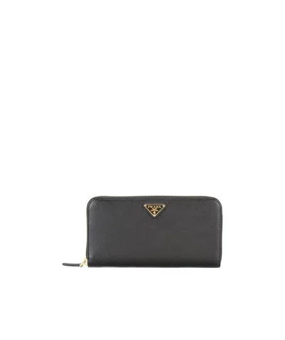 PRADA PRADA ZIP-AROUND COMPARTMENT LARGE WALLET