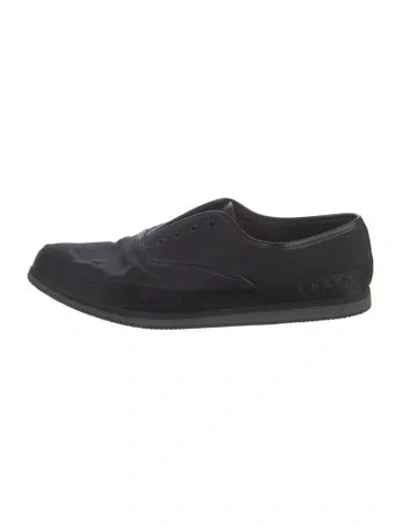 Pre-owned Prada Lasercut Accents Sneakers In Black