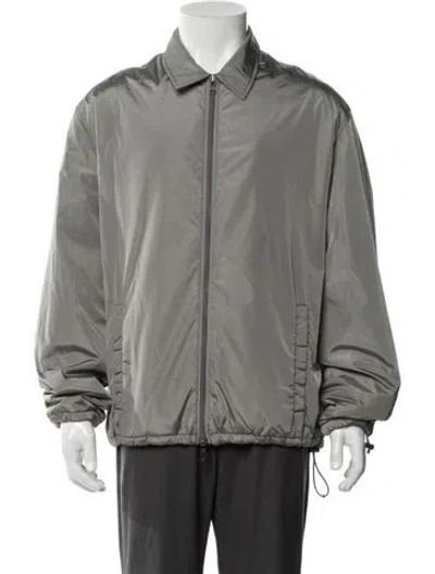 Pre-owned Prada Late 1990's - Early 2000's Bomber Jacket In Gray
