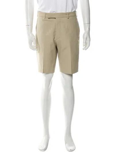 Pre-owned Prada Late 1990's - Early 2000's Flat Front Shorts In Neutral