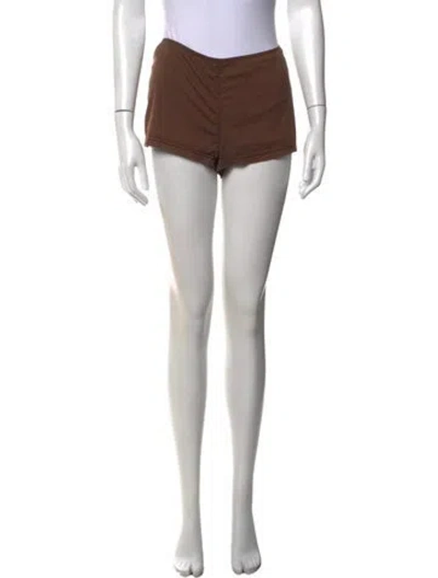 Pre-owned Prada Late 1990's - Early 2000's Mini Shorts In Brown