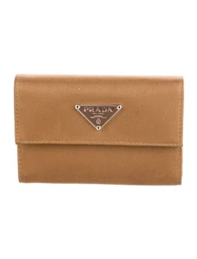 Pre-owned Prada Late 1990's - Early 2000's Trifold Wallet In Brown