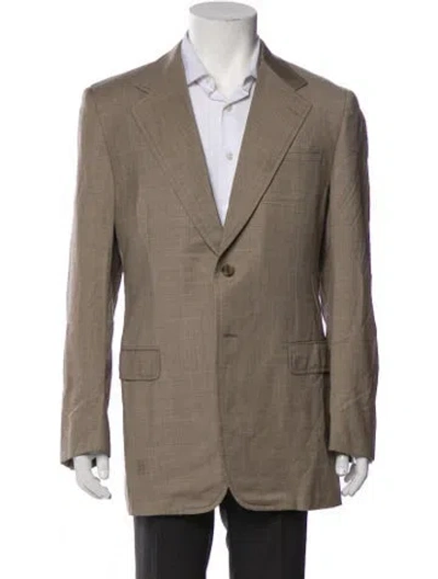 Pre-owned Prada Late 1990's - Early 2000's Wool Blazer In Neutral