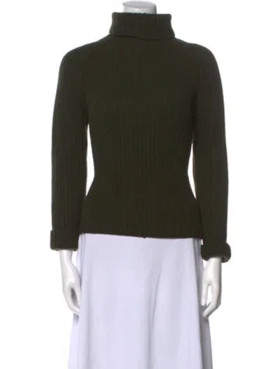 Pre-owned Prada Late 1990's - Early 2000's Wool Sweater In Green