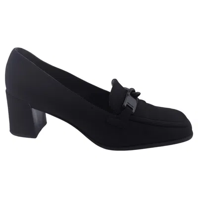Pre-owned Prada Late 1990's  Black Nylon Square Toe Loafers
