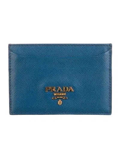 Pre-owned Prada Late 2000's - Early 2010's Card Holder In Blue