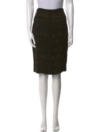 Pre-owned Prada Late 2000's - Early 2010's Knee-length Skirt In Green