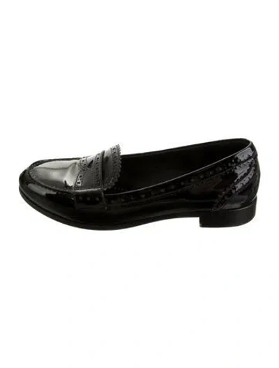 Pre-owned Prada Late 2000's - Early 2010's Patent Leather Loafers In Black