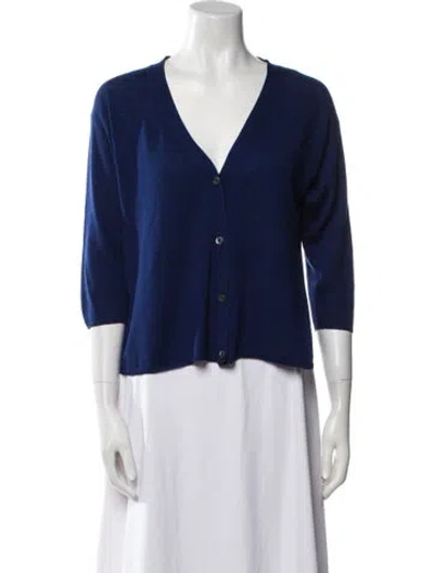 Pre-owned Prada Late 2000's - Early 2010's Silk Sweater In Blue