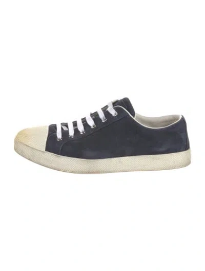 Pre-owned Prada Late 2000's - Early 2010's Suede Sneakers In Blue