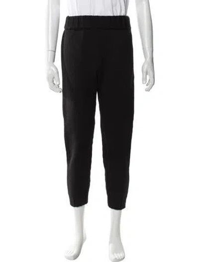 Pre-owned Prada Late 2000's - Early 2010's Virgin Wool Lounge Bottoms In Black