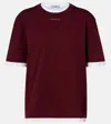 Prada Amaranth T-shirt In Cotton Jersey In Brown