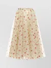Prada Poppy Print Nylonette Skirt Clothing