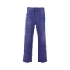Prada Ld-effect Twill Pants In Blue