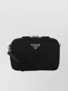 Prada Textured Leather Crossbody Bag In Black