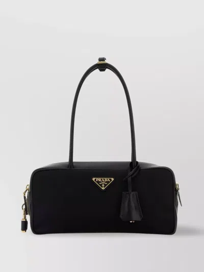 Prada Leather And Re-nylon Cross-body Bag
