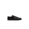 PRADA LEATHER AND RE-NYLON trainers 'BLACK SYMBOLE MOTIF PATTERN'