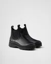 Prada Men Black Leather Ankle Boots, 6.5 Luxury Loafers & Drivers For Men Darveys In Black