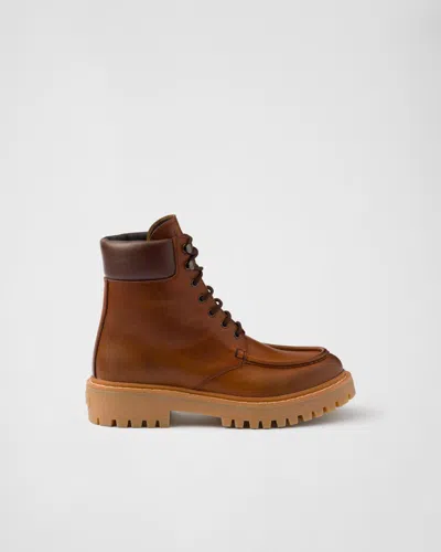 Prada Leather Ankle Boots