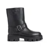 Prada Mid-calf Chunky Sole Round Toe Boots In Black