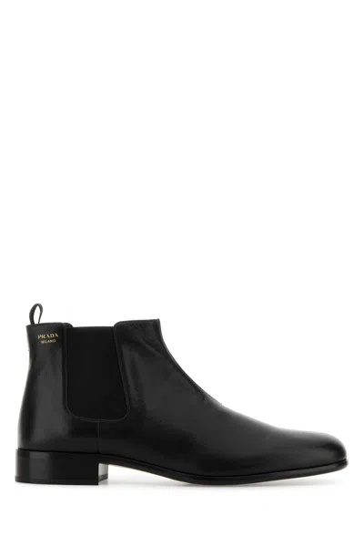 PRADA PRADA LEATHER ANKLE BOOTS