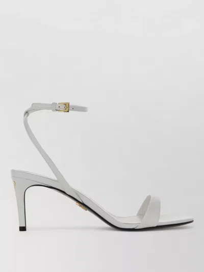 Prada Leather Ankle Strap Sandals Open Toe Heel In Multi