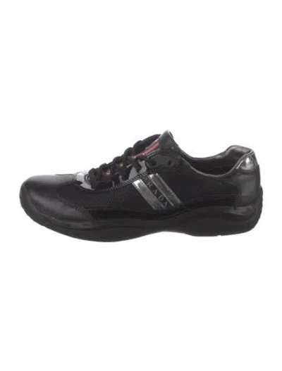 Pre-owned Prada Leather Athletic Sneakers In Multi