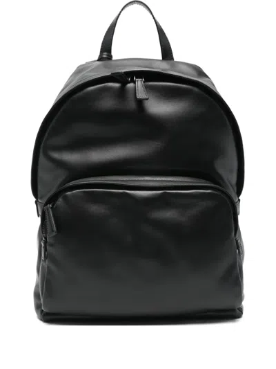 Prada Leather Backpack In Black