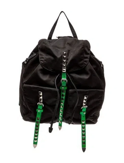 Pre-owned Prada Leather Backpack In Black