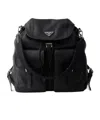 Prada Leather Backpack In Red