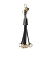 Prada Leather Bag Charm And Keychain In Black