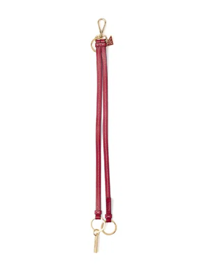 PRADA LEATHER BAG CHARM AND KEYCHAIN