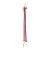 Prada Leather Bag Charm And Keychain In Ruby Red
