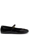 Prada Woman Black Flats In Black