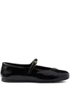 Prada Woman Black Flats In Black