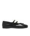 Prada Women Nappa Leather Ballerinas In Black