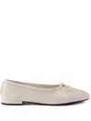 Prada Patent-leather Ballerina Flats In Neutrals